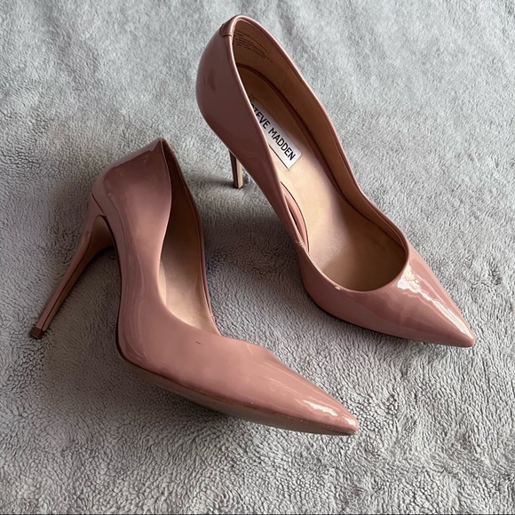 Steve Madden Shoes - Steve Madden Daisie Dark Blush Patent Vegan Leather Pumps High Heels 7.5
